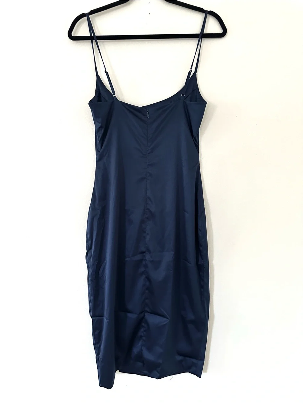 Babyboo Cassie Midi Dress in navy blue elegant, silhouette-hugging cocktail Sz M
